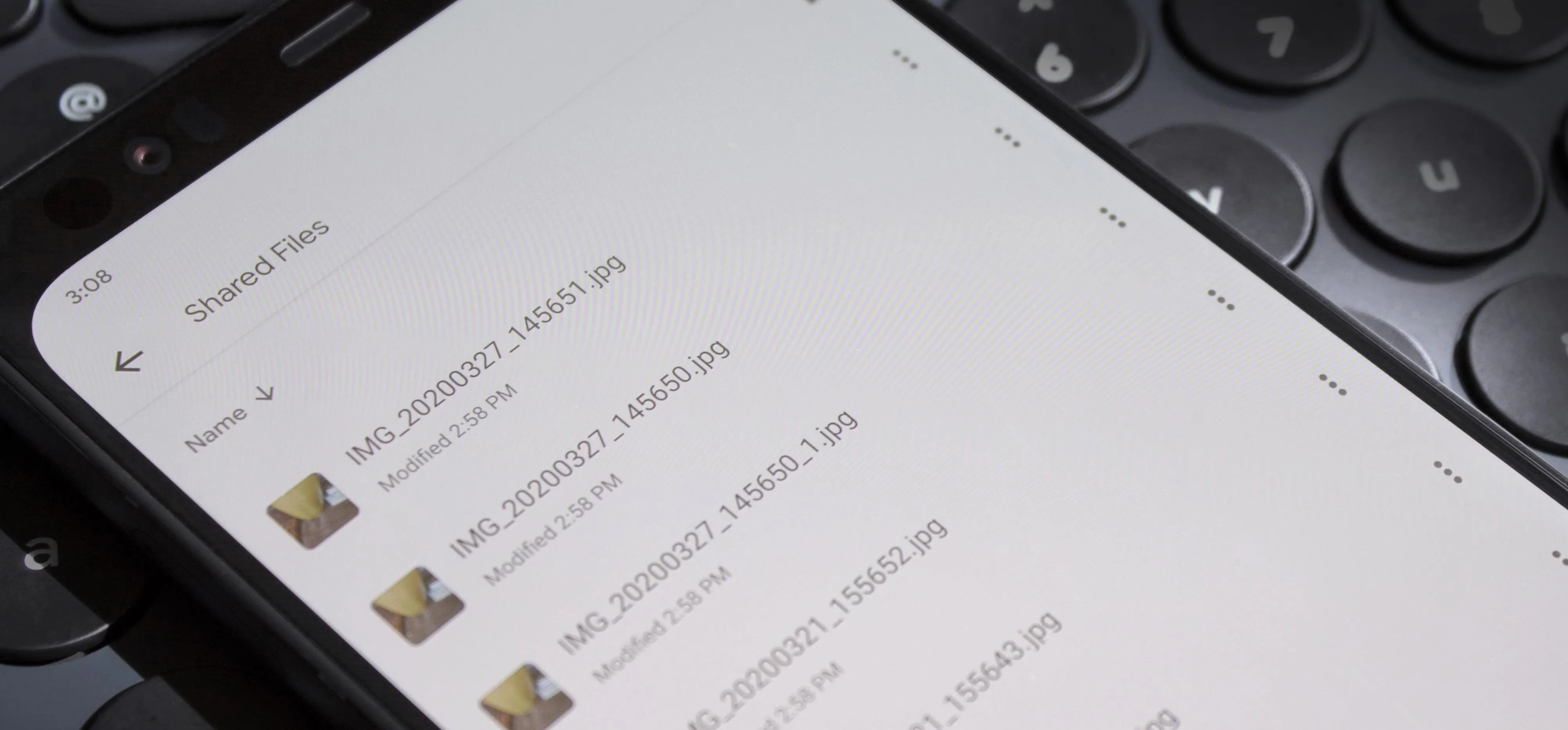 Smartphone screen with minimal interface elements.